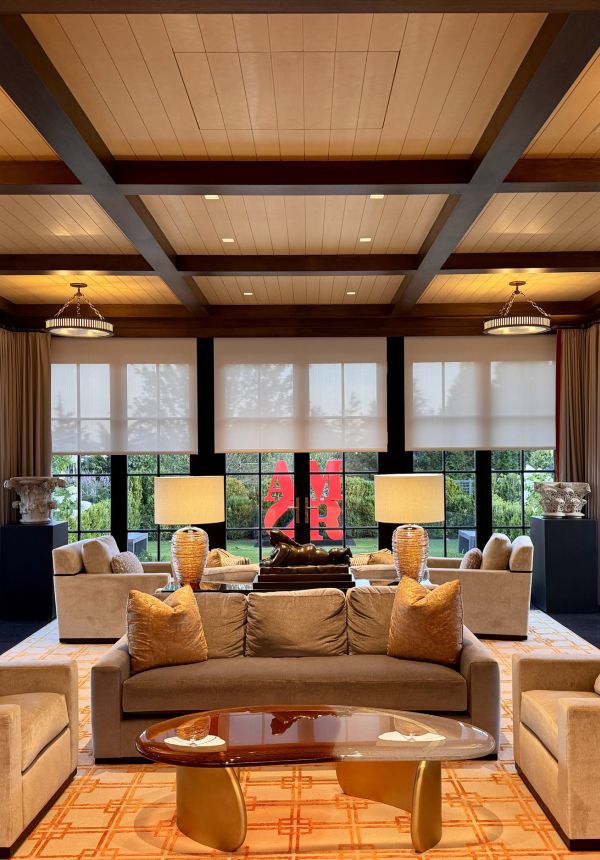 Rhode Island Estate sunroom with Lutron motorized shades