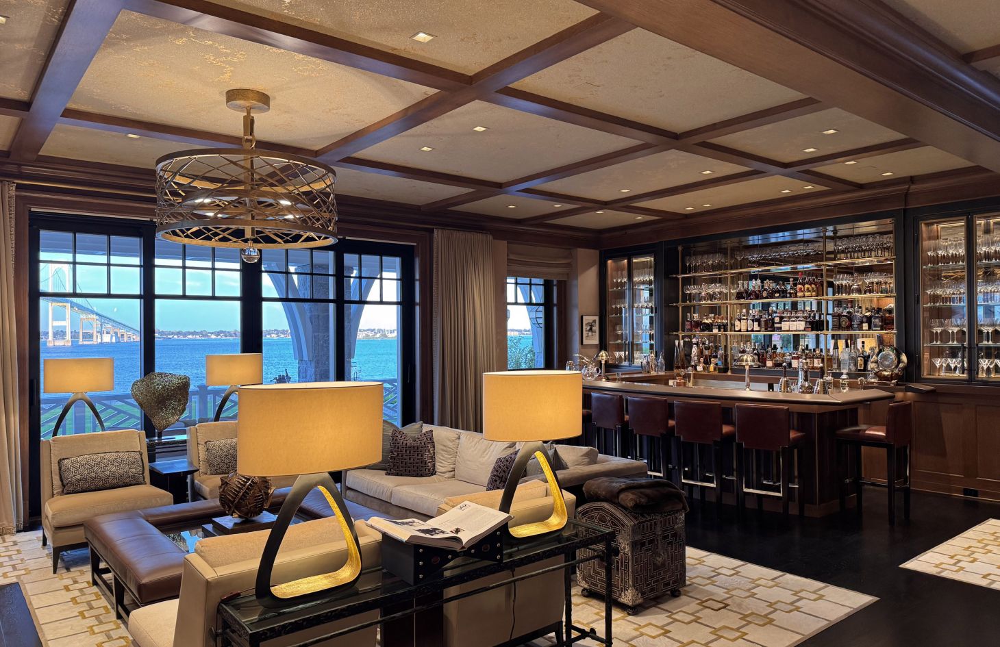 Rhode Island Estate - Club Room - Lutron HomeWorks project by C&T Systems