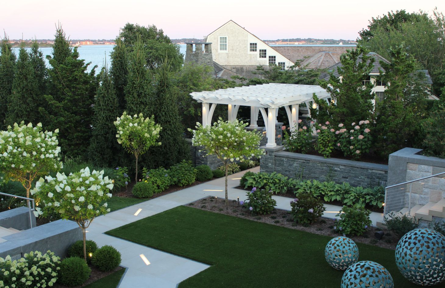 Rhode Island Estate - Exterior Porch - Lutron HomeWorks project by C&T Systems