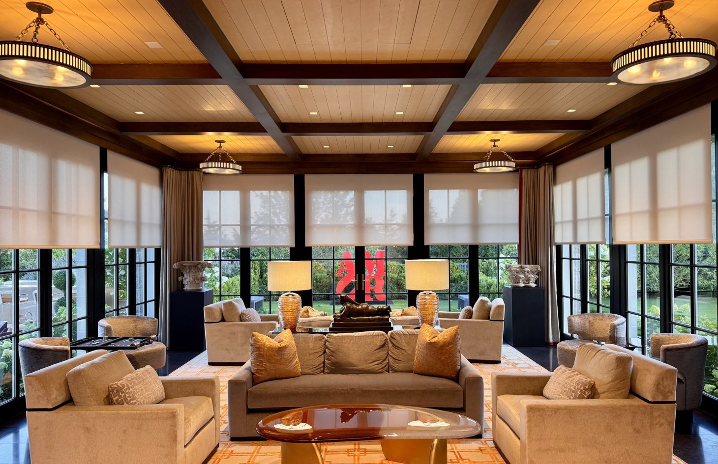 Rhode Island Estate - Sunroom Shades - Lutron HomeWorks project by C&T Systems